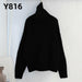 Autumn Winter Women Knitted Turtleneck Cashmere Sweater Oversize Casual Basic Pullover Jumper