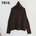 Autumn Winter Women Knitted Turtleneck Cashmere Sweater Oversize Casual Basic Pullover Jumper