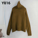 Autumn Winter Women Knitted Turtleneck Cashmere Sweater Oversize Casual Basic Pullover Jumper