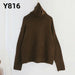 Autumn Winter Women Knitted Turtleneck Cashmere Sweater Oversize Casual Basic Pullover Jumper