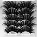 5Pair Fluffy Lashes 25mm 3d Mink Long Thick Natural False Eyelashes
