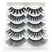 5Pair Fluffy Lashes 25mm 3d Mink Long Thick Natural False Eyelashes