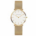 High Quality Women Stainless Steel Mesh Rose Gold Water-Resistant Wristwatch