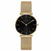 High Quality Women Stainless Steel Mesh Rose Gold Water-Resistant Wristwatch