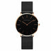 High Quality Women Stainless Steel Mesh Rose Gold Water-Resistant Wristwatch