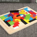 3D Puzzle Colorful Wooden Toys Tetris Game Pre-school Toy for Kids