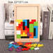 3D Puzzle Colorful Wooden Toys Tetris Game Pre-school Toy for Kids