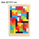 3D Puzzle Colorful Wooden Toys Tetris Game Pre-school Toy for Kids