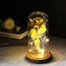 Artificial Eternal Rose LED Light Beauty & The Beast In Glass Cover Home Decor Gift