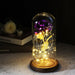 Artificial Eternal Rose LED Light Beauty & The Beast In Glass Cover Home Decor Gift
