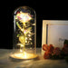 Artificial Eternal Rose LED Light Beauty & The Beast In Glass Cover Home Decor Gift
