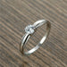 Luxury Small Round Stone Rings 925 Sterling Silver Crystal Rings Fashion Jewelry