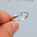 Luxury Small Round Stone Rings 925 Sterling Silver Crystal Rings Fashion Jewelry