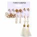 Women's Earrings Set Pearl Earrings Geometric Crystal Bohemian Fashion Jewelry