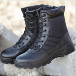 Fashion Men Boots Outdoor Leather Military Breathable Combat Hiking Shoes