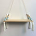 Nordic style Colorful Beads Tassel Wooden Wall Shelf Wall Clapboard Decoration