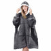 Oversized Hoody Blanket Winter Sweatshirt Hoodies Fleece Blanket With Sleeves