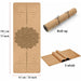 Natural Cork TPE Yoga Mat Non-slip Pilates Fitness Sports Training Pads