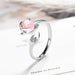 Sterling Silver Women Fashion Jewelry High-Quality Crystal Zircon Fox Ring