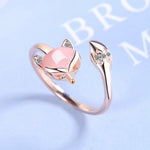 Sterling Silver Women Fashion Jewelry High-Quality Crystal Zircon Fox Ring