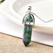 Natural Crystal Couple Jewelry Men Women Pendant Necklace Jewelry