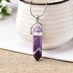 Natural Crystal Couple Jewelry Men Women Pendant Necklace Jewelry