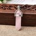 Natural Crystal Couple Jewelry Men Women Pendant Necklace Jewelry