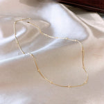 925 Sterling Silver Round Pendant Bead Chain Necklace Women Fine Jewelry