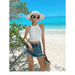 Women Crop Tops Off Shoulder Knitted Tank Tops O-Neck Sleeveless Solid Casual Tops