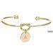 Fashion Knot Initial Bangle A-Z Letters Alphabet Charm Pendant Bracelets Unisex Jewelry