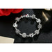 Silver Plated Charm Bracelet & Bangle Love and Flower Beads Women Jewelry