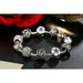 Silver Plated Charm Bracelet & Bangle Love and Flower Beads Women Jewelry