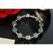 Silver Plated Charm Bracelet & Bangle Love and Flower Beads Women Jewelry