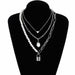 Fashion 2 Layers Pearls Geometric Pendants Necklaces Women Designer Gold Jewelry
