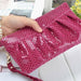 Fashion Serpentine Women's Handbag Genuine Leather Small Soft Clutches