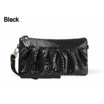 Fashion Serpentine Women's Handbag Genuine Leather Small Soft Clutches