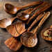 7pcs/set  Teak Natural Wood Utensils Special Nano Skimmer Cooking Tool Set