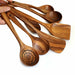 7pcs/set  Teak Natural Wood Utensils Special Nano Skimmer Cooking Tool Set