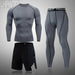 Sportswear Skin-Tight Inner Tracksuits Sets Men's Clothing 2 Pieces Sports Set