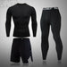 Sportswear Skin-Tight Inner Tracksuits Sets Men's Clothing 2 Pieces Sports Set