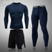 Sportswear Skin-Tight Inner Tracksuits Sets Men's Clothing 2 Pieces Sports Set