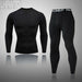 Sportswear Skin-Tight Inner Tracksuits Sets Men's Clothing 2 Pieces Sports Set