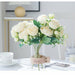 Artificial White Rose Flowers Silk Wedding Decorative Flower Bouquet Home Decor