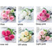 Artificial White Rose Flowers Silk Wedding Decorative Flower Bouquet Home Decor