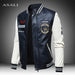 Leather Jacket Men Bomber Baseball Jacket Biker PU Faux Leather Slim Fit Jackets