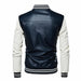 Leather Jacket Men Bomber Baseball Jacket Biker PU Faux Leather Slim Fit Jackets