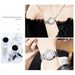 Women Fashion Diamond Wristwatches Stainless Steel Silver Mesh Strap Quartz Watches