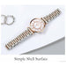 Women Fashion Diamond Wristwatches Stainless Steel Silver Mesh Strap Quartz Watches