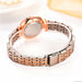 Women Fashion Diamond Wristwatches Stainless Steel Silver Mesh Strap Quartz Watches