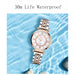 Women Fashion Diamond Wristwatches Stainless Steel Silver Mesh Strap Quartz Watches